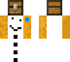 snow golem holding a chest and the space stone
