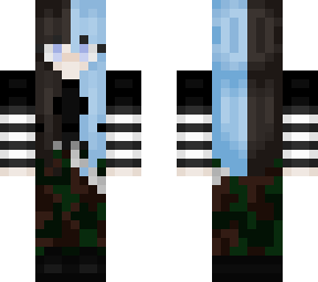 blue and black hair e-girl