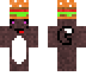 cat/fox holding cheeseburger