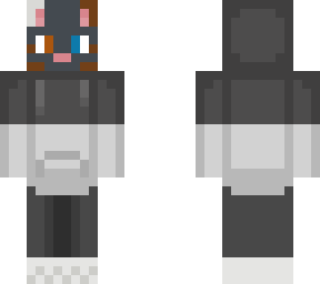 cool cat with hoodie -gray