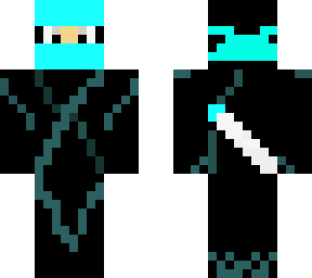 cyan/light blue ninja