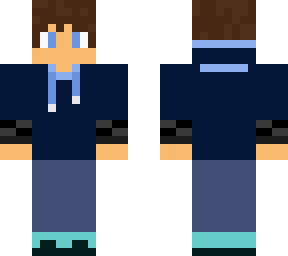 teen in dark blue hoodie