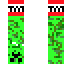 upside down creeper with tnt.