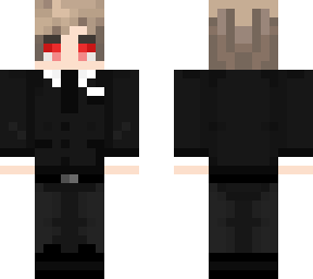 Black Suit Red Eyes | Minecraft Skin