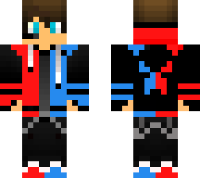 blue and red