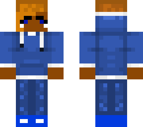 blue hoodie girl