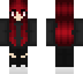 casual ruby red haired girl