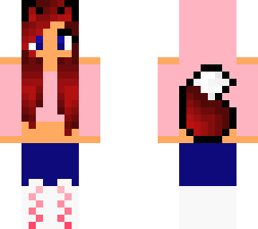 redhead wolf girl pink version