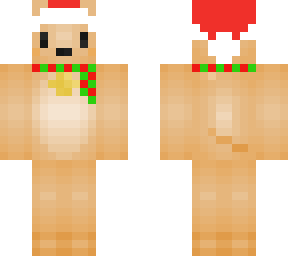 updated xmas dog skin - added more scarf made the ears thicker.