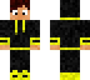 Black and Yellow Hoodie Boy | Minecraft Skin