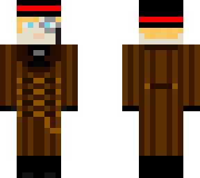 bloody trains in his steam punk trench coat