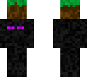 enderman holding a dirt block