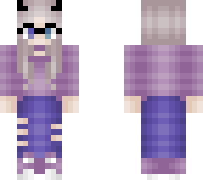 girl - nerdy - pink top with purple pants - short hair