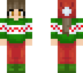 girl w ponytail christmas outfit