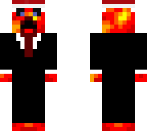 minecraft fire creeper whit a christmas hat