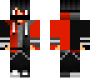 red and black hooded boy