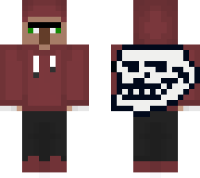 troll hoodie red