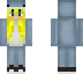 whale girl with yellow hair