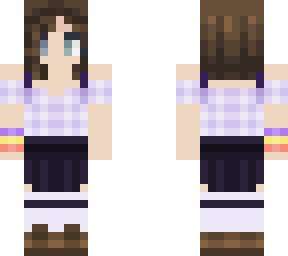 cute plaid shirt w/ school girl skirt