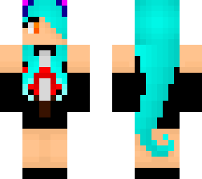 a girl with long blue hair