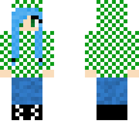 blue haired girl