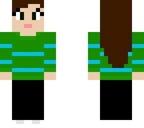 brunette green sweater girl
