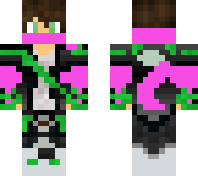 pink+ green fox ninja