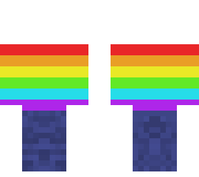 rainbow sweater and jeans