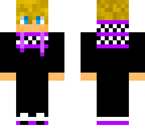 violet chequered hoodie boy