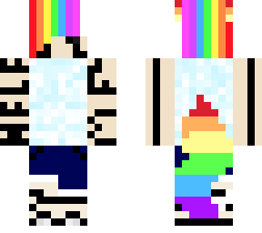 corupted rainbow wolf