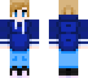 blue hoodie