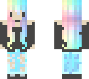 cute rainbow haired girl
