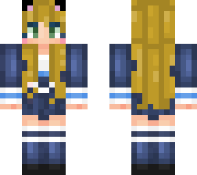 ldshadowlady with blonde hair and cat ears