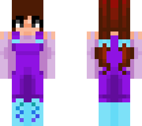 purple overalls