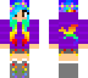 rainbow dragon hoodie girl (spring)
