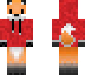 fox with red hoodie