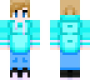 light blue hoodie