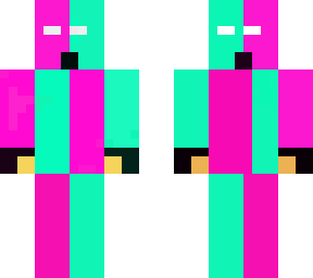 pink and blueish guy
