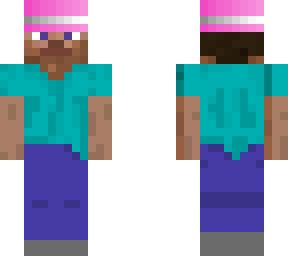 pink steve hat