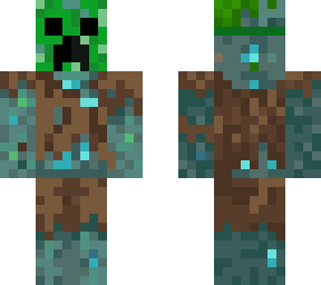 drowned wearing a creeper mask