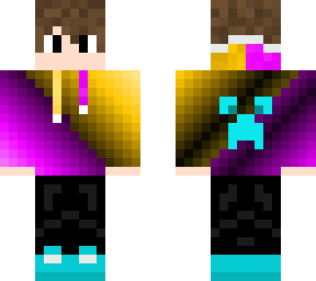 orange and purple minecraft skin (iv4n2p)