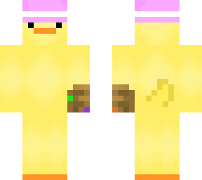 pink hat duck with infinity gauntlet