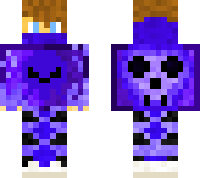 purple skull on fire