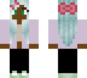 dark skin casual outfit bow girl