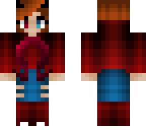 emperium - red hoodie w/ boots - brunette female -