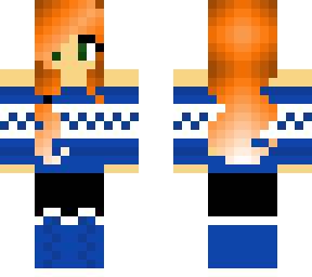 orange-haired girl with winter clothes