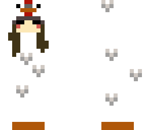 brown-hair  chicken onesie