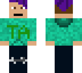 me with purple hair and ripped jeans
