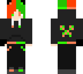 neon green and orange