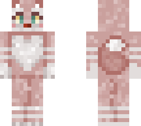 pastel pink striped fox